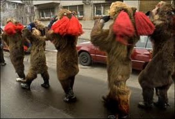 Tradiţii de sărbători: Ursul - vezi video din Mangalia